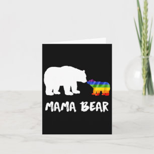 Lgbt Mama Bear Mum Lesbian Gay Biual Transgender  Card