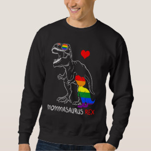 Lgbt Mommasaurus Mama Rex Gay Pride Proud Mum Moth Sweatshirt
