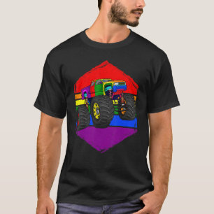 Lgbt Monster Truck Rainbow Flag Lgbt Q Car Gay Pri T-Shirt