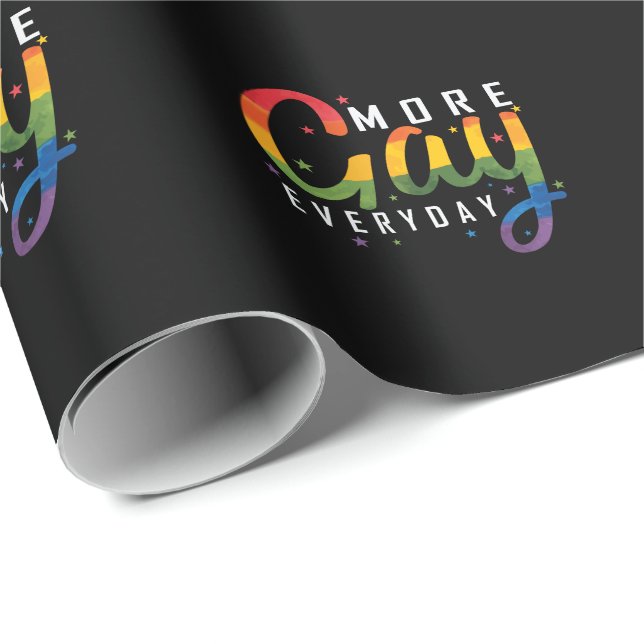 LGBT "More Gay Everyday" Wrapping Paper (Roll Corner)