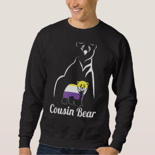 Lgbt Non Binary Cousin Bear Enby Non Binary Pride Sweatshirt