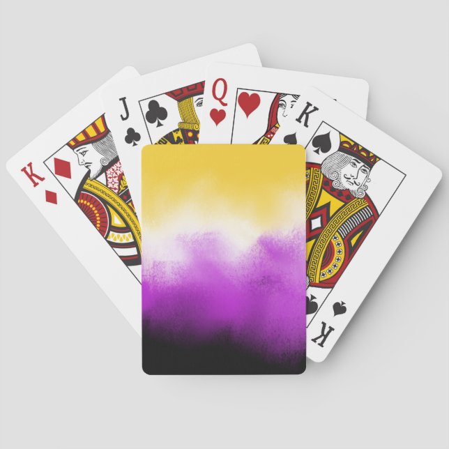 LGBT Non-binary Flag Colours Playing Cards (Back)
