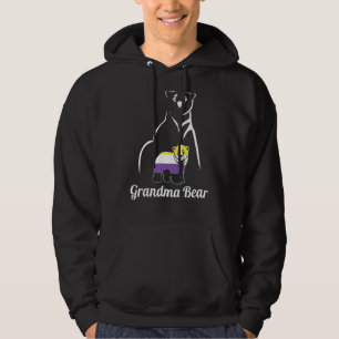 Lgbt Non Binary Grandma Bear Enby Non Binary Pride Hoodie