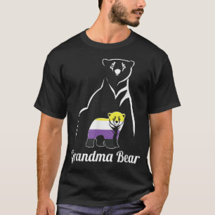LGBT Non-Binary Grandma Bear Enby Non Binary Pride T-Shirt