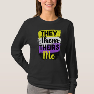 Lgbt Non Binary Pride They Them Nonbinary Genderqu T-Shirt