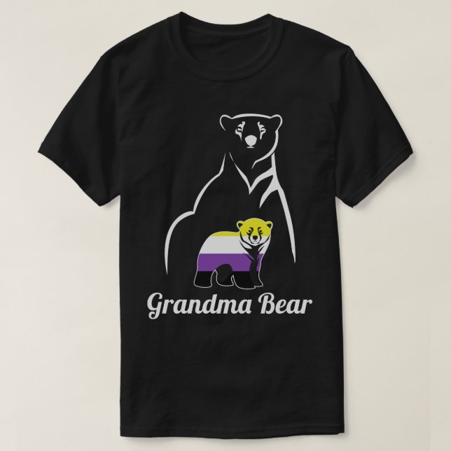 LGBT NonBinary Grandma Bear Enby Non Binary Pride T-Shirt (Design Front)