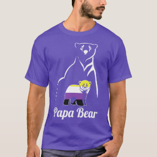 LGBT NonBinary Papa Bear Enby Non Binary Pride T-Shirt