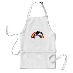 LGBT Orca Whale It's Orcay To Be Gay Rainbow Gay P Standard Apron