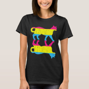 Lgbt Pan Pride Pansexuality Flag Pet Animal Cat Pa T-Shirt
