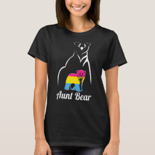 Lgbt Pansexual Aunt Bear Pan Pride Flag T-Shirt