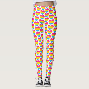 LGBT Pansexual Pride Heart Pattern Leggings