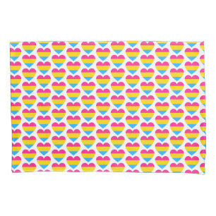 LGBT Pansexual Pride Heart Pattern Pillowcase