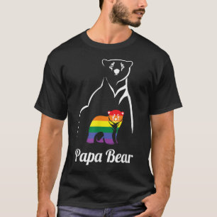LGBT Papa Bear Gay Pride Equal Rights Rainbow  T-Shirt
