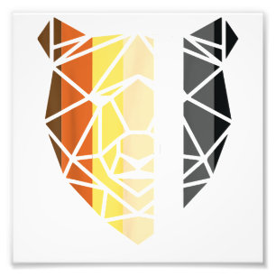LGBT Papa Mens Gay Pride Month - Geometric Gay Bea Photo Print