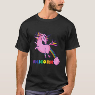 LGBT Pink unicorn flying with his back gay lesbian T-Shirt