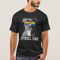 LGBT Pitbull Dad Rainbow Pride Flag Dog Lover