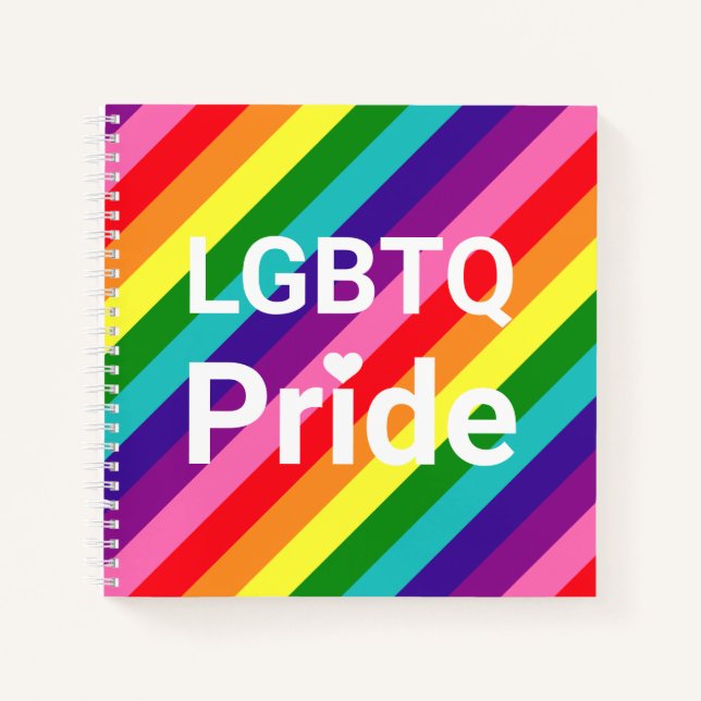LGBT Pride 8 Stripe Rainbow Notebook (Front)