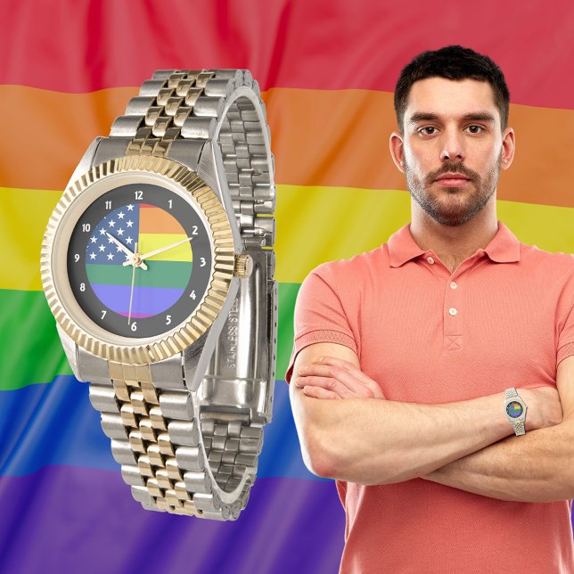 LGBT Pride American Flag with Stars Watch (LGBT Pride American Flag with Stars Watch)