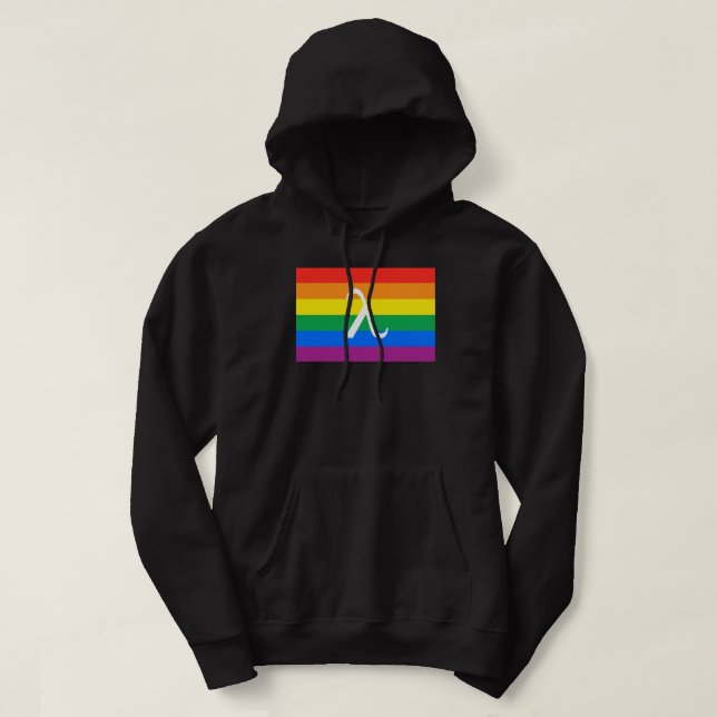 LGBT Pride and Activism Lambda Hoodie (Design Front)