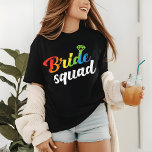 LGBT Pride Bride Squad Wedding Gay Lesbian Rainbow<br><div class="desc">LGBT Pride Bride Squad Wedding Gay Lesbian Rainbow Tri-Blend Shirt features a modern LGBT themed design with the text "Bride Squad" in rainbow typography accented with a diamond. Perfect for bridal party, bridesmaids and more. Created by Evco Studio www.zazzle.com/store/evcostudio #wedding #engagement #lgbtwedding #bridesquad #LGBT #gay #pride #lesbian #bisexual #transgender #queer...</div>