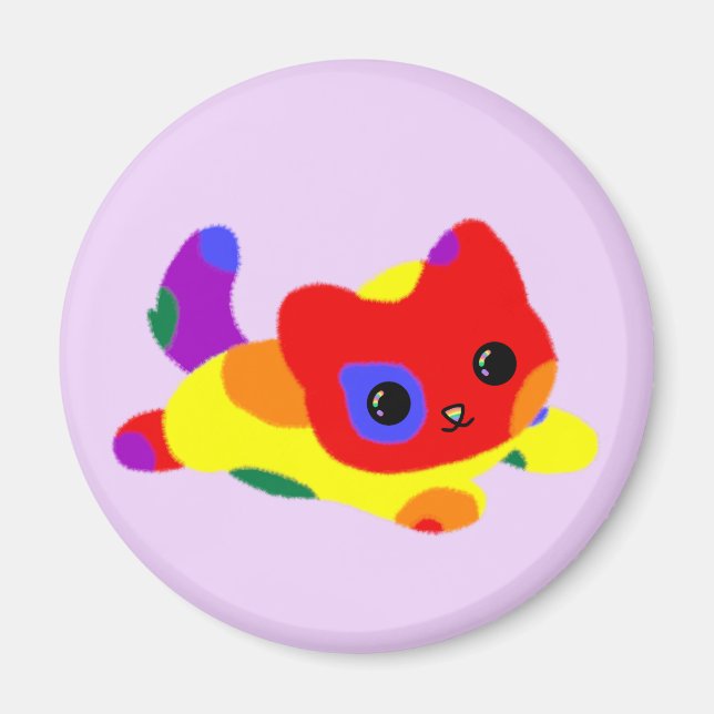 LGBT+ Pride Cat Magnet (Front)