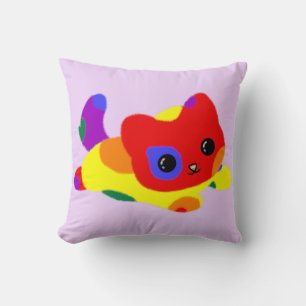 LGBT+ Pride Cat Throw Pillow