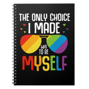 LGBT Pride Colourful Rainbow Sunglasses Equal Righ Notebook