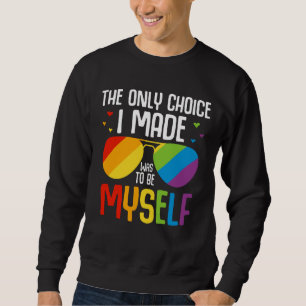 LGBT Pride Colourful Rainbow Sunglasses Equal Righ Sweatshirt