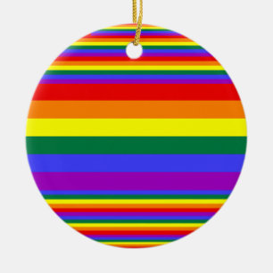 LGBT Pride Colours Ceramic Tree Decoration
