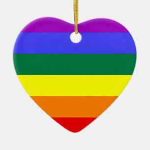 LGBT Pride Colours Ceramic Tree Decoration