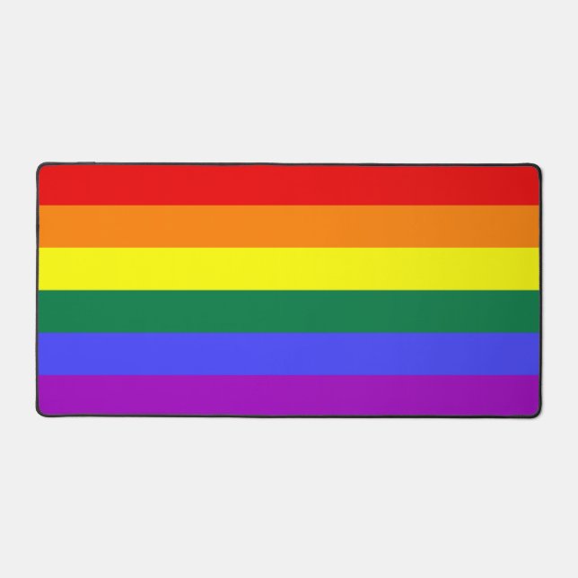 LGBT Pride Colours  Desk Mat (Front)