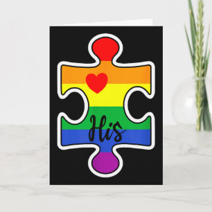 Lgbt Pride Couple Matching Valentine His Gay Rainb Card