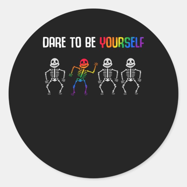 LGBT Pride Equal Rights Colourful Rainbow Classic Round Sticker (Front)