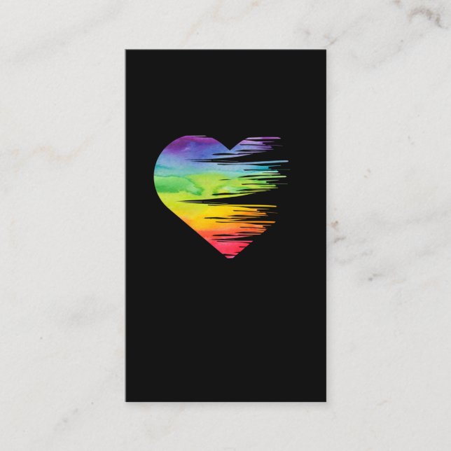 LGBT Pride Equality Heart Awareness Gay Lesbian Business Card (Front)