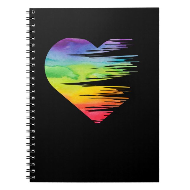 LGBT Pride Equality Heart Awareness Gay Lesbian Notebook (Front)