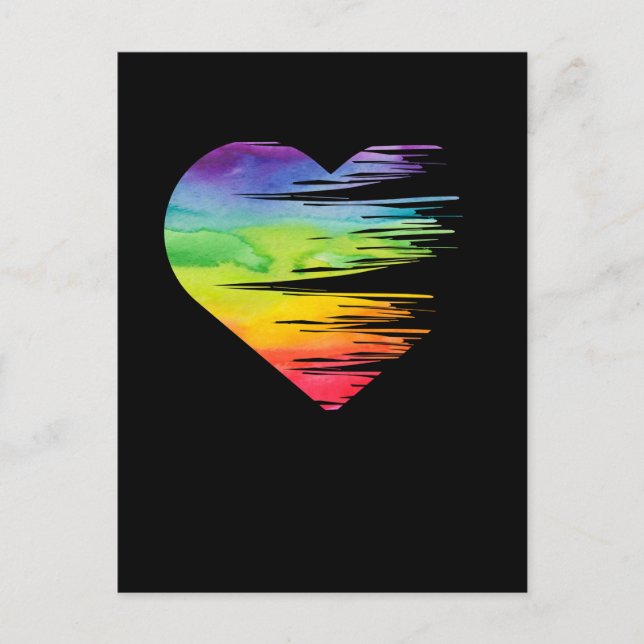 LGBT Pride Equality Heart Awareness Gay Lesbian Postcard (Front)