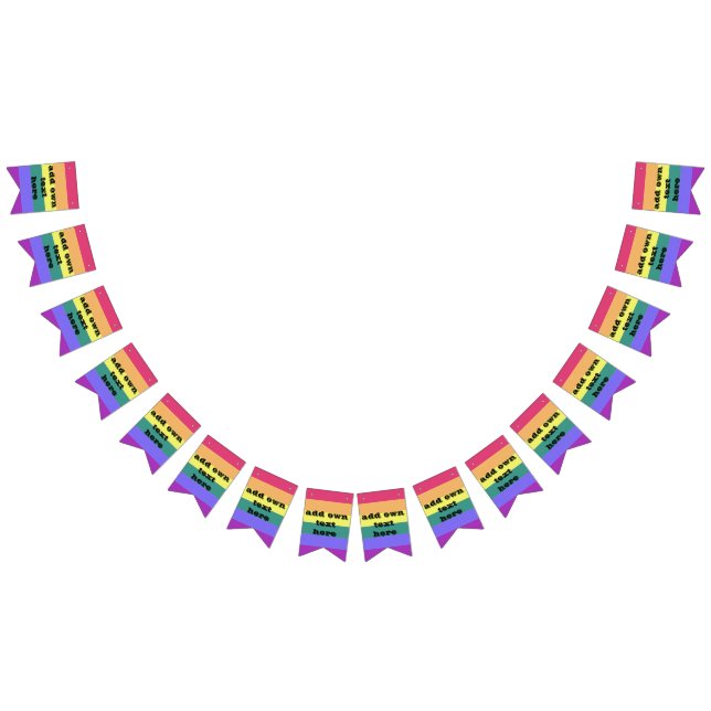 LGBT Pride flag, add custom text or symbols Bunting (All)