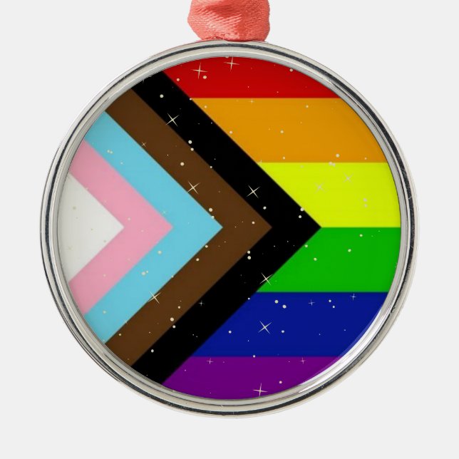 LGBT Pride Flag Christmas Tree Hanging Decoration (Front)