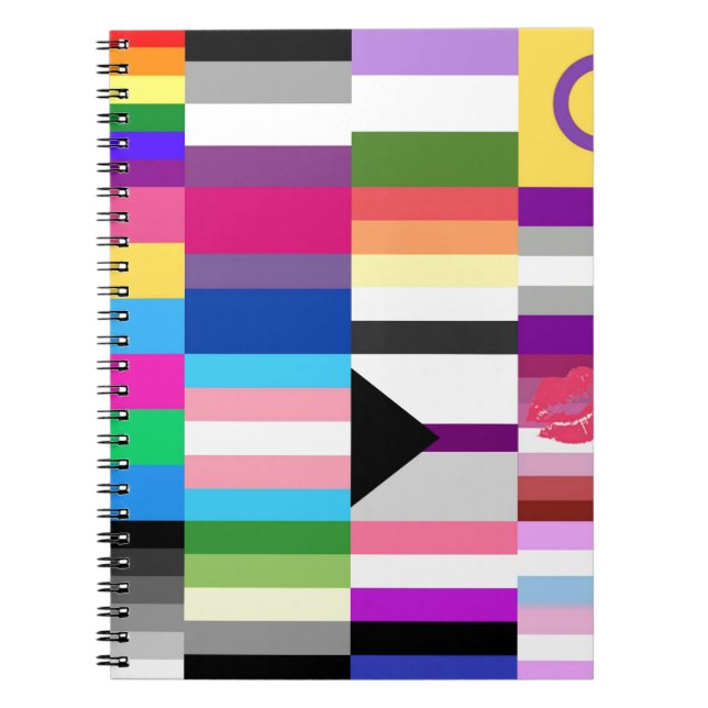 LGBT Pride Flag Collage Notebook (Front)