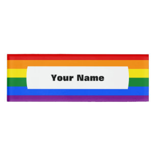 LGBT pride flag Name Tag