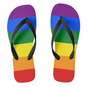 LGBT Pride Flag Rainbow Colours Flip Flops