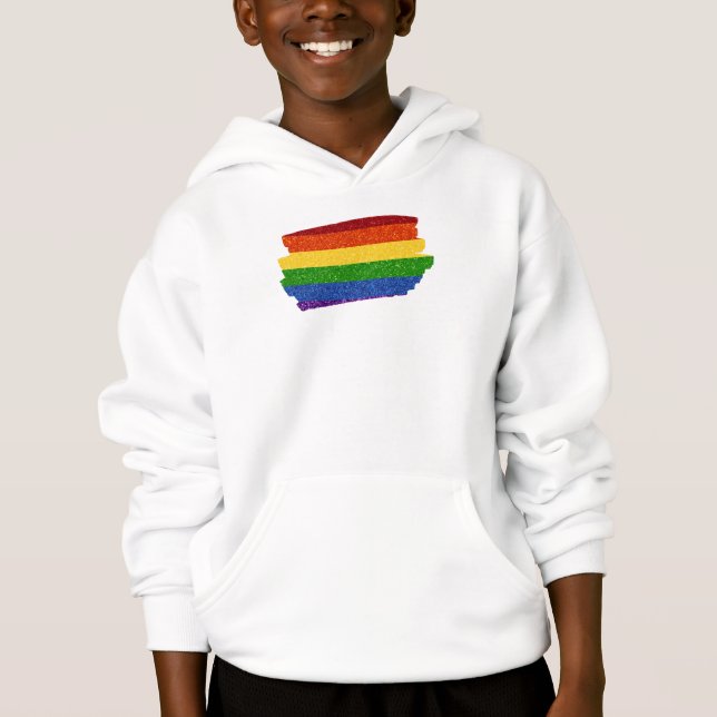 LGBT Pride Flag Rainbow Glitter Scribble (Front)
