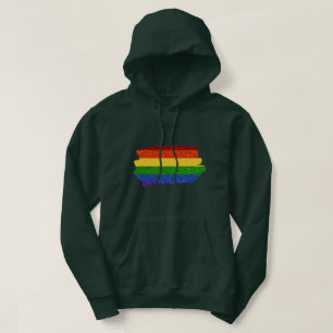 LGBT Pride Flag Rainbow Glitter Scribble Hoodie