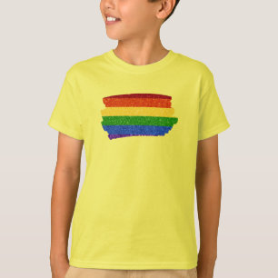 LGBT Pride Flag Rainbow Glitter Scribble T-Shirt