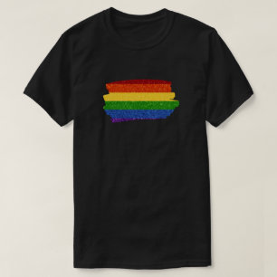 LGBT Pride Flag Rainbow Glitter Scribble T-Shirt