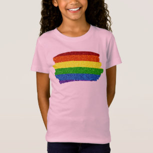 LGBT Pride Flag Rainbow Glitter Scribble T-Shirt