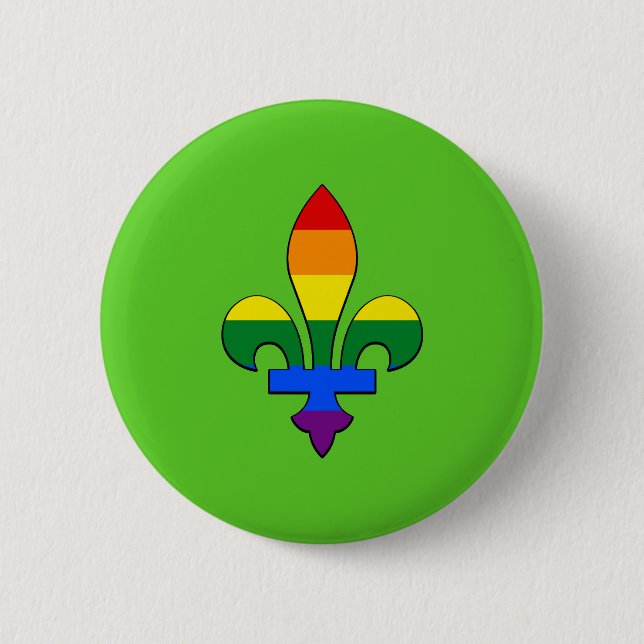 LGBT pride fleur-de-lis 6 Cm Round Badge (Front)