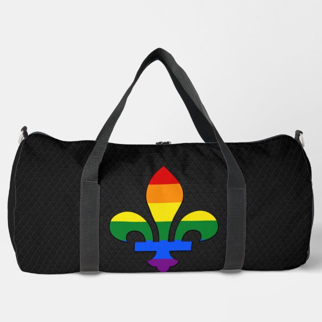 LGBT pride fleur-de-lis  Duffle Bag (Front)