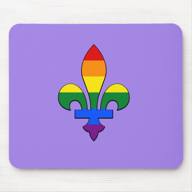 LGBT pride fleur-de-lis Mouse Mat (Front)