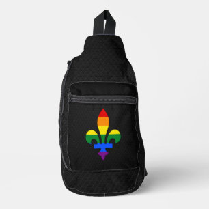 LGBT pride fleur-de-lis  Sling Bag